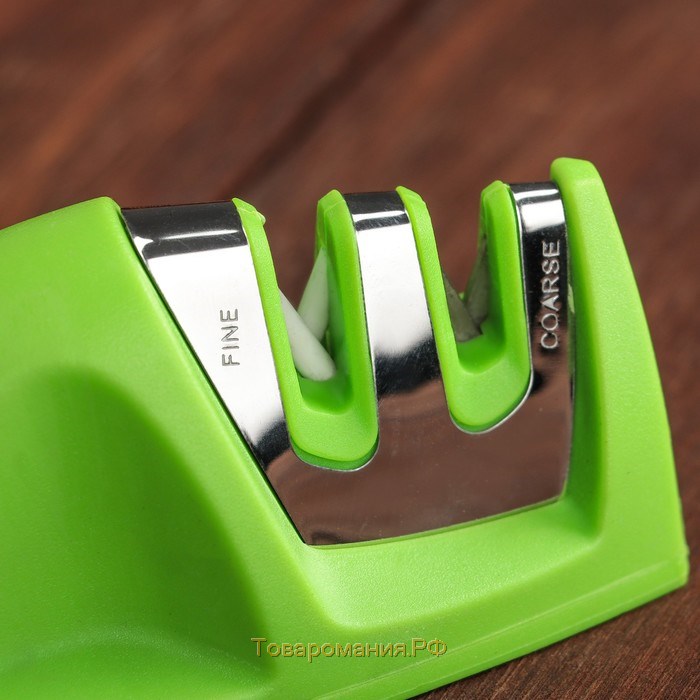 Точилка для ножей с полировкой, 10×6×4 см, цвет МИКС