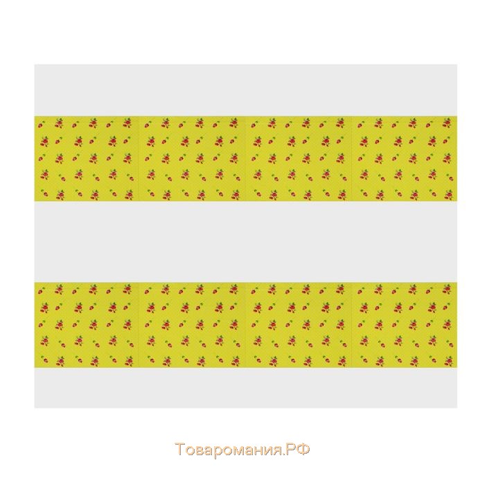 Скатерть "Цветочная полянка", цвет: жёлтый, 108х180 см