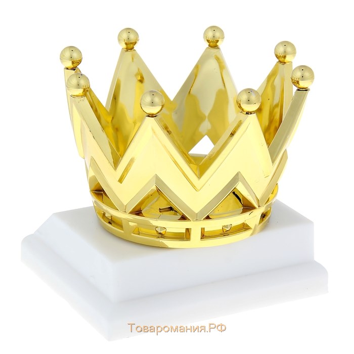 Наградная фигура под нанесение, золотая корона, 8,5 х 9 см