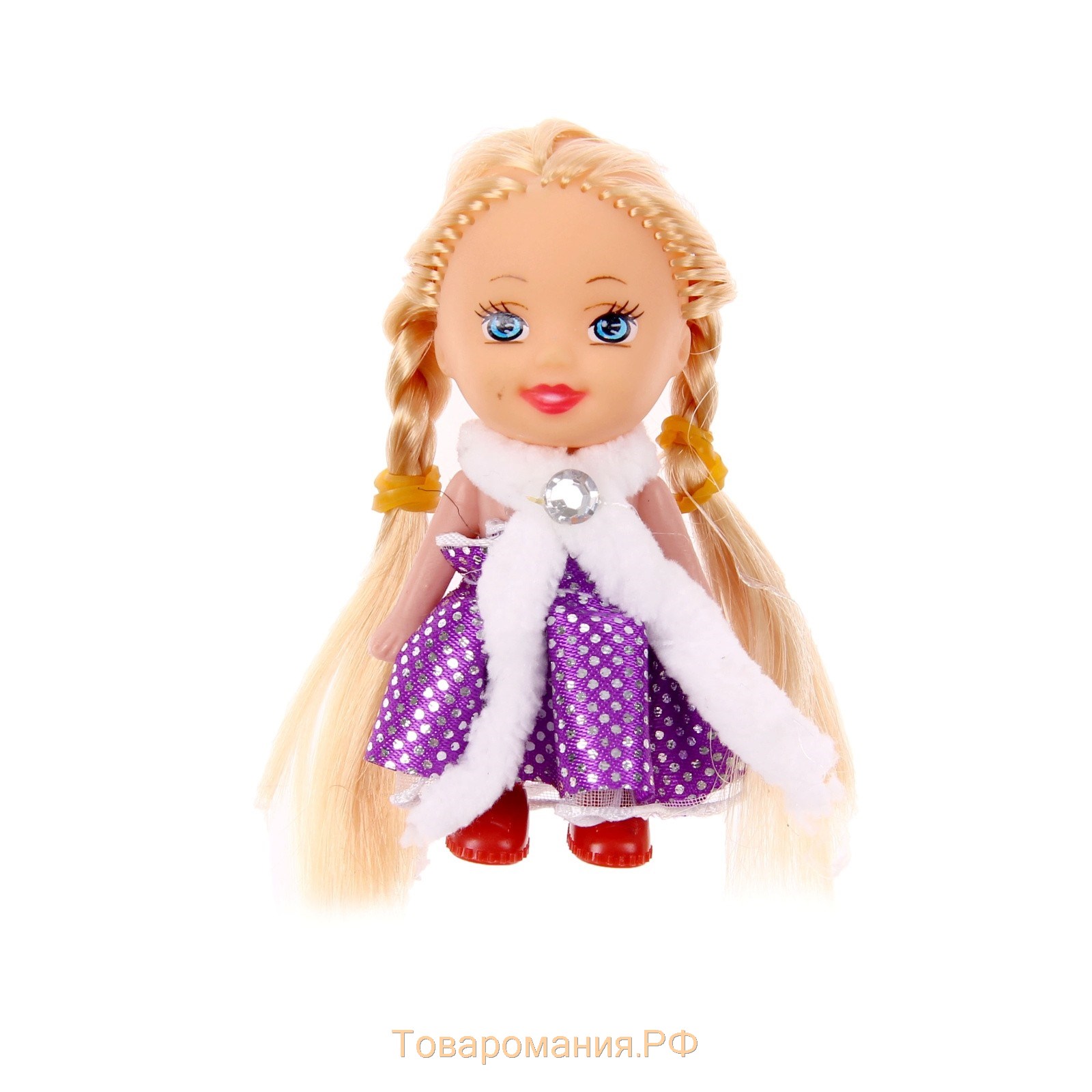 Мягкая игрушка-магнит "Девочка с косичками", цвета МИКС