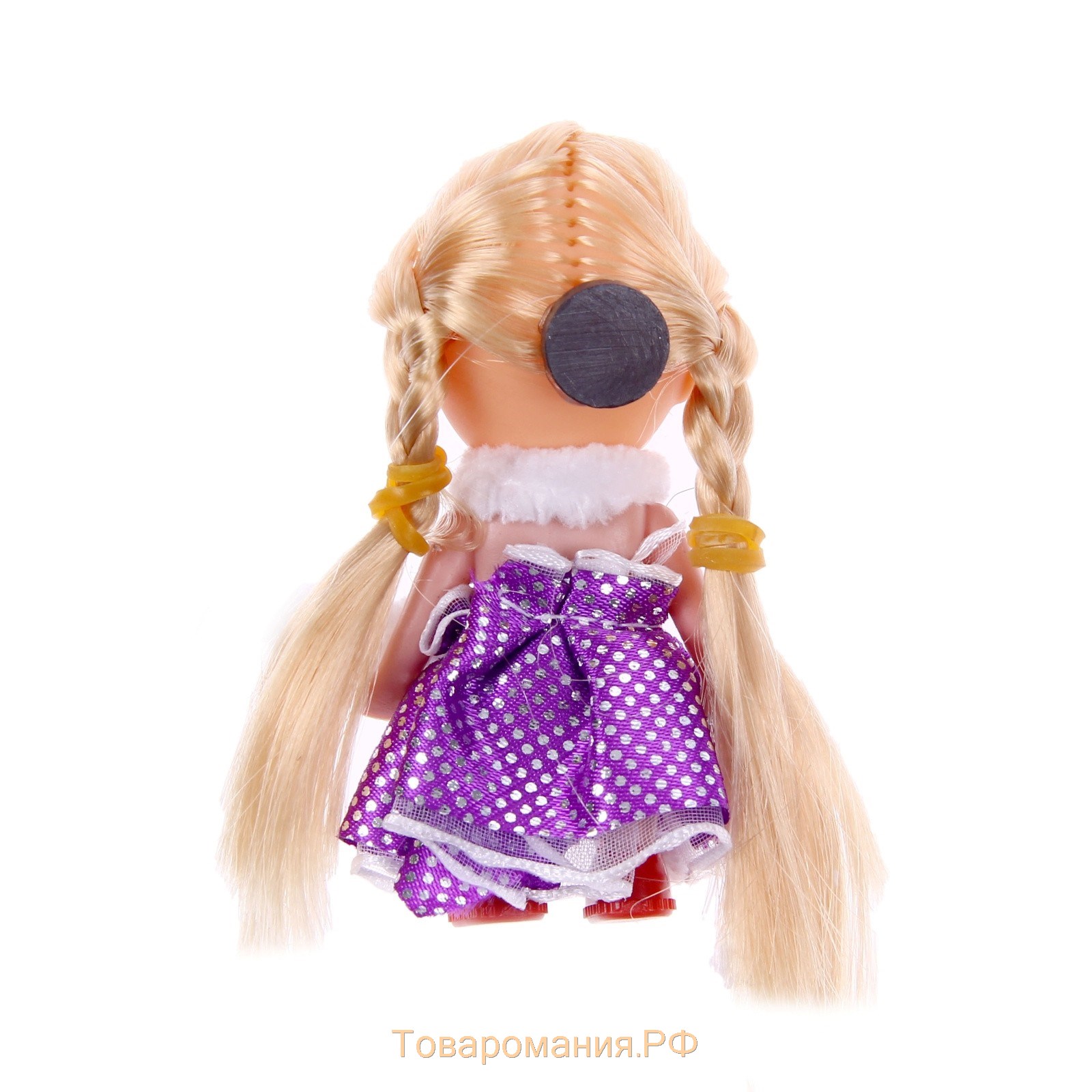 Мягкая игрушка-магнит "Девочка с косичками", цвета МИКС