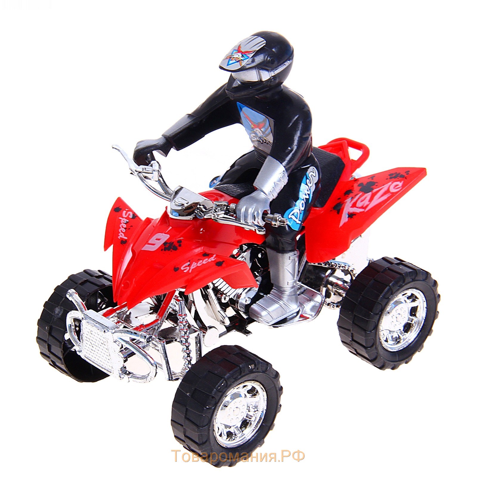 Мотоцикл инерционный «Квадрик», с гонщиком, цвета МИКС