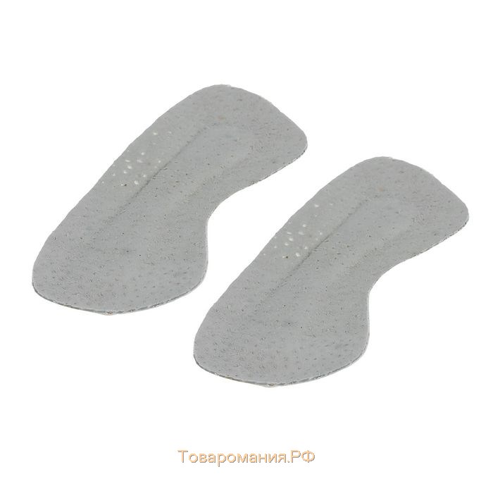 Пяткоудерживатели для обуви, на клеевой основе, искусственная замша, силикон, 10 × 4 см, пара, цвет серый