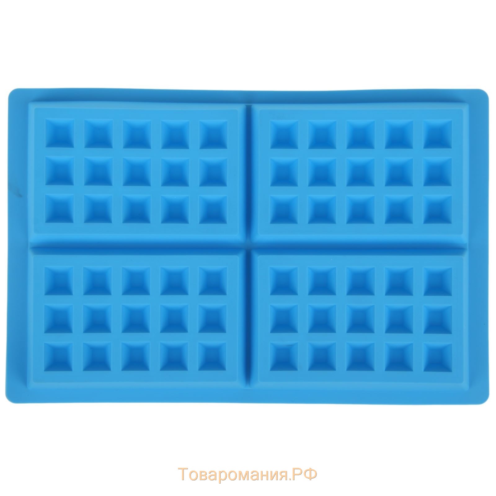 Форма силиконовая для выпечки «Сладости. Венские вафли», 28,5×18,5 см, 4 ячейки (12,3×8,1 см), цвет МИКС