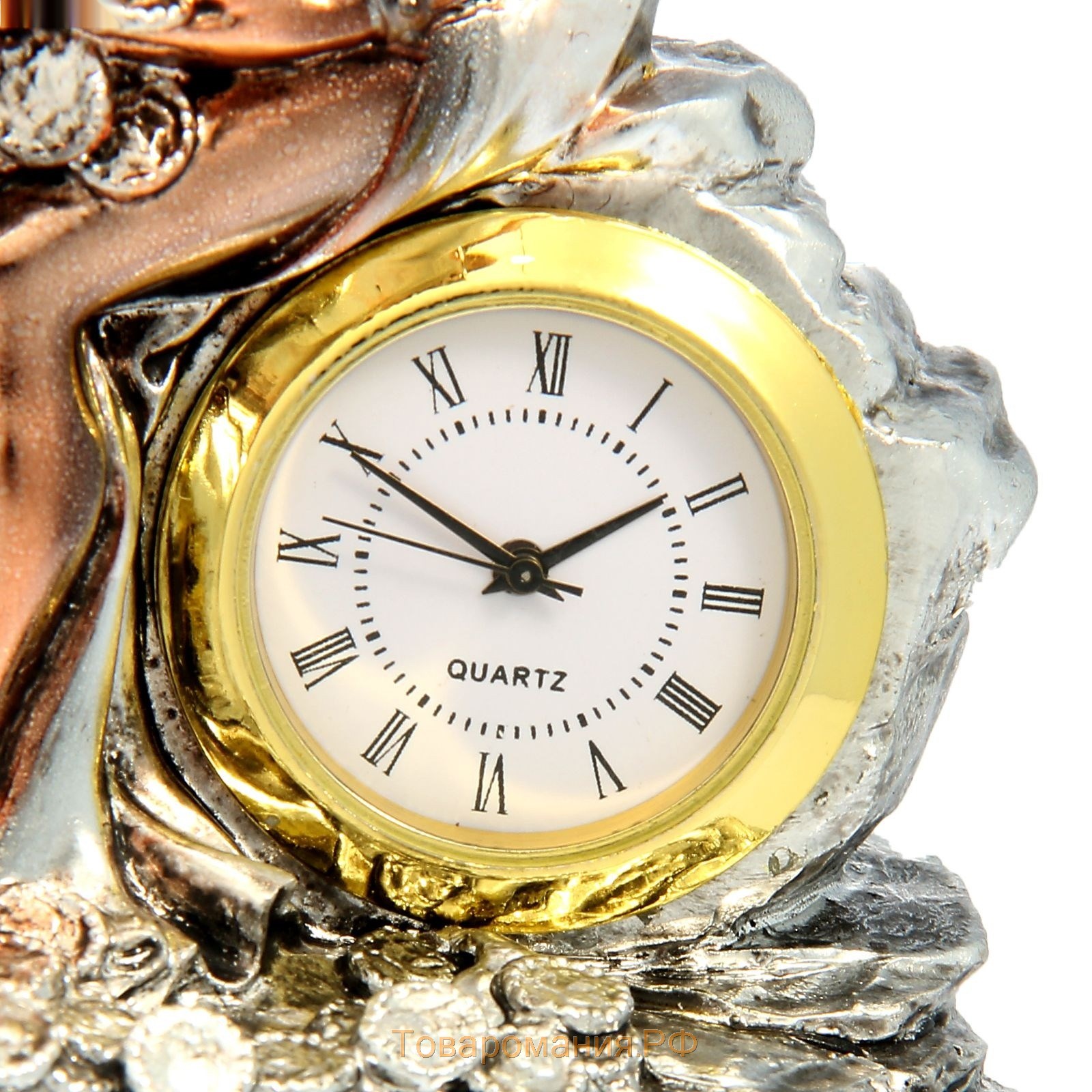 Сувенирные часы "Фортуна", цвет золото-серебро