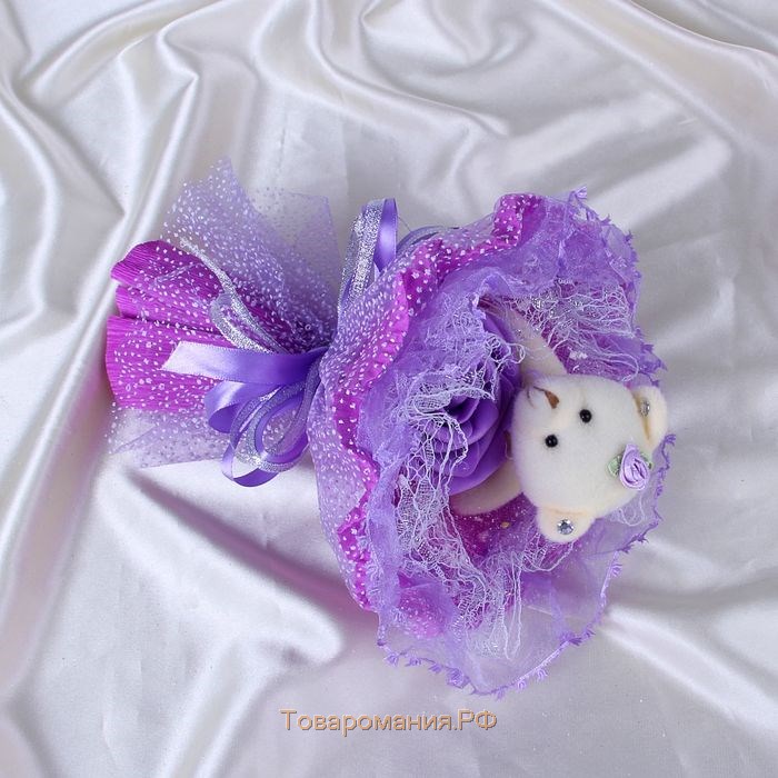 Букет из игрушек "Принцесса" фиолетовый