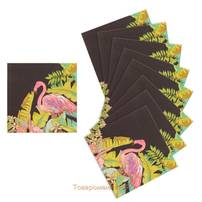 Салфетки бумажные "Фламинго" (набор 20 шт)