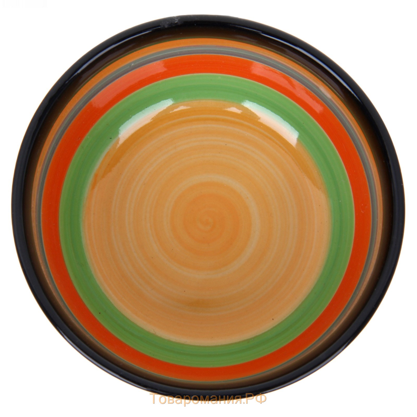 Салатник керамический «Индия», 300 мл, d=11 см, цвет оранжевый