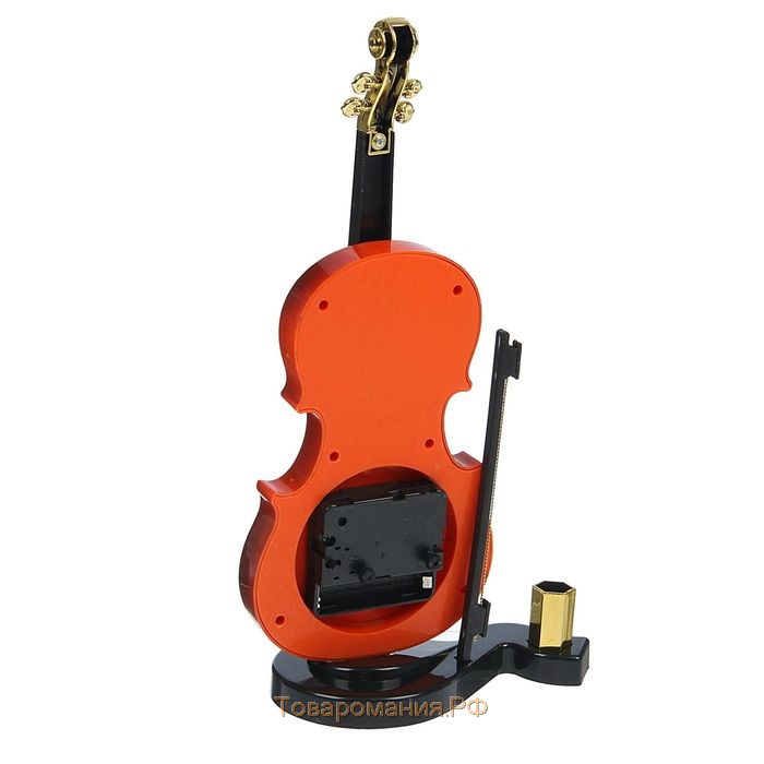 Будильник "Скрипка с пюпитром", дискретный ход, 17 х 10 см, d-7 см