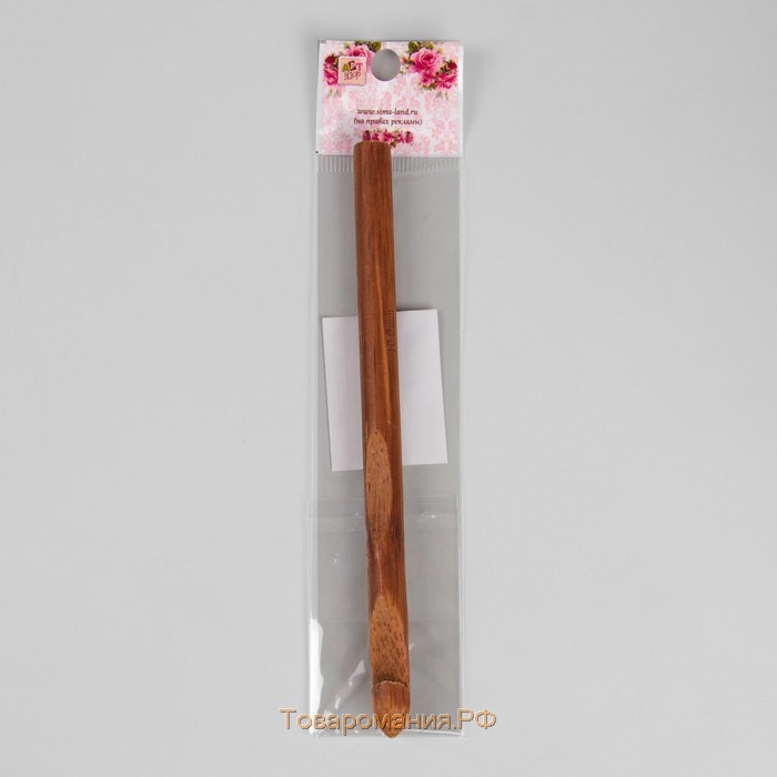 Крючок для вязания, бамбуковый, d = 10 мм, 15 см