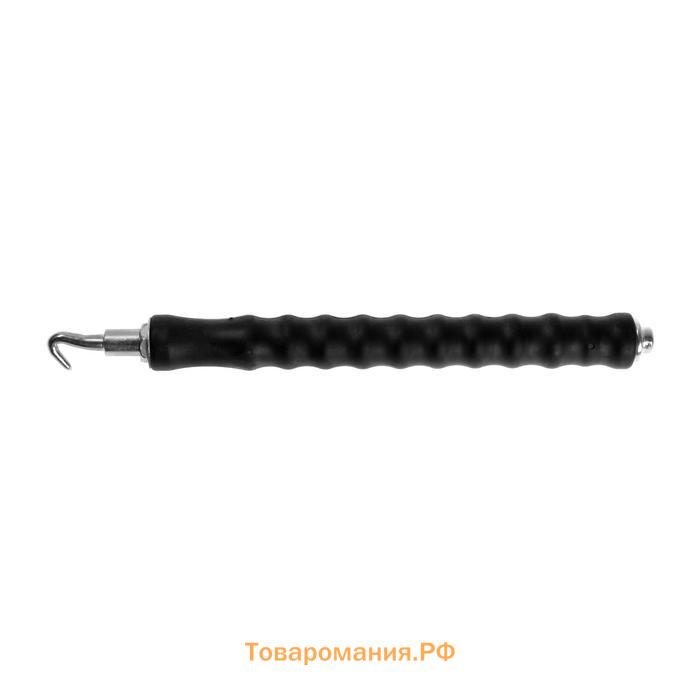 Крюк для вязки арматуры ТУНДРА, автоматический, обрезиненная рукоятка, 310 мм