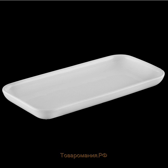 Блюдо фарфоровое прямоугольное Wilmax, 19×9,5 см, цвет белый