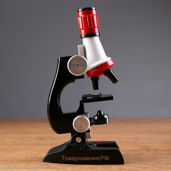 Микроскоп "Юный исследователь", кратность увеличения 1200х, 400х, 100х, с подсветкой