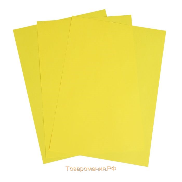 Бумага цветная А4, 50 листов Calligrata Интенсив, жёлтая, 80 г/м²
