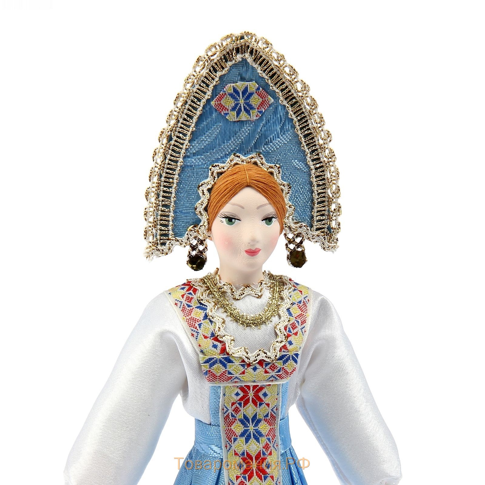 Сувенирная кукла "Мирослава" в праздничном костюме, Россия