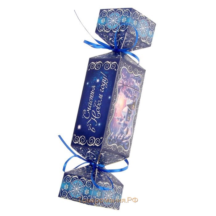Складная коробка-конфета "С Новым годом и Рождеством!", 11 х5 х5 см