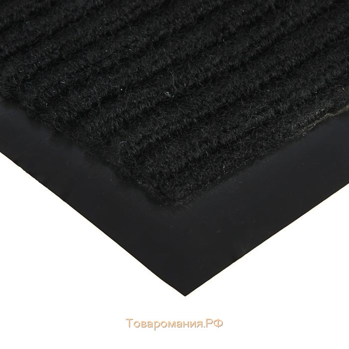 Коврик придверный влаговпитывающий, ребристый, «Стандарт», 120×180 см, цвет чёрный