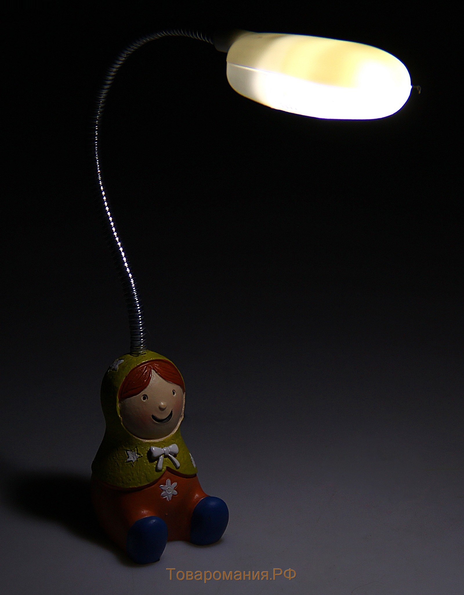 Светильник детский LED "Матрешка", зелёная