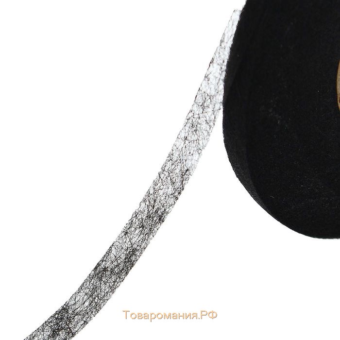 Паутинка клеевая, 10 мм, 73 ± 1 м, цвет чёрный