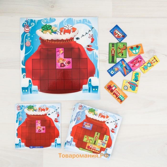 Магнитная игра «Подарки Деда Мороза», 48 карт, 10 магнитных деталей
