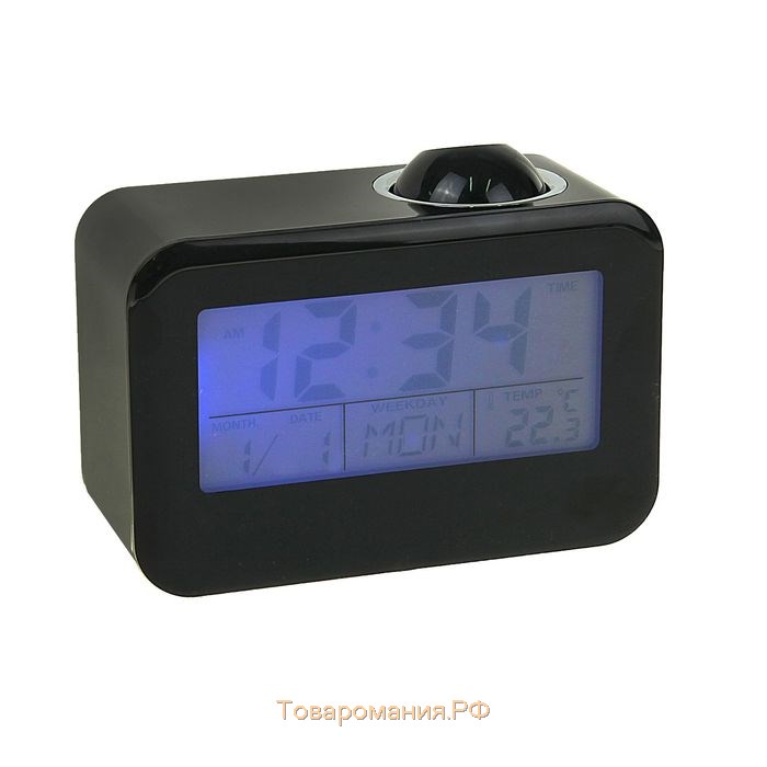 Часы-будильник с проектором, дата, часы, температура