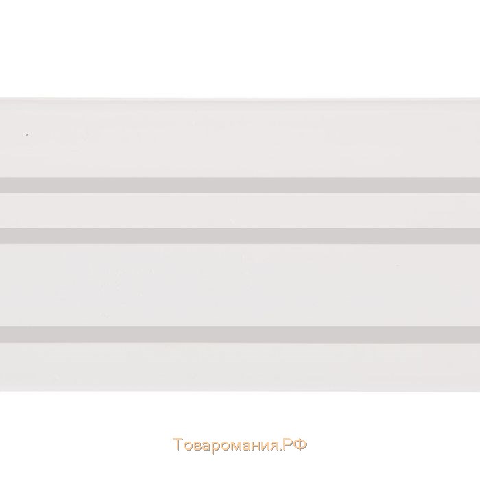Карниз трёхрядный «Ультракомпакт. Есенин серебро», 240 см, с декоративной планкой 7 см, цвет элегант