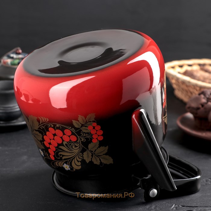 Чайник «Рябинка», 3,5 л, индукция, цвет красно-чёрный МИКС