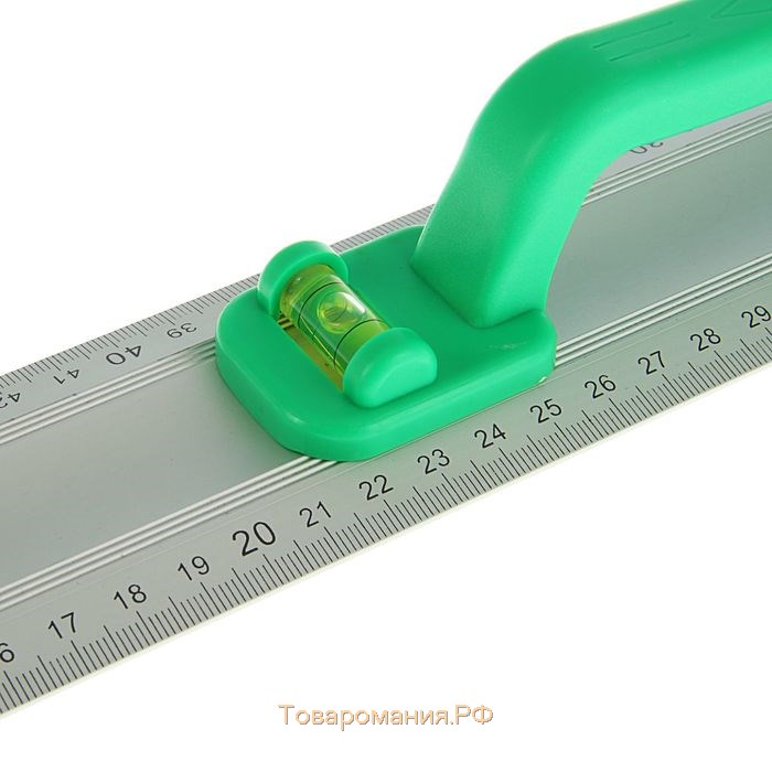 Линейка-уровень ТУНДРА, металлическая, пластиковая ручка, 2 глазка, 600 мм