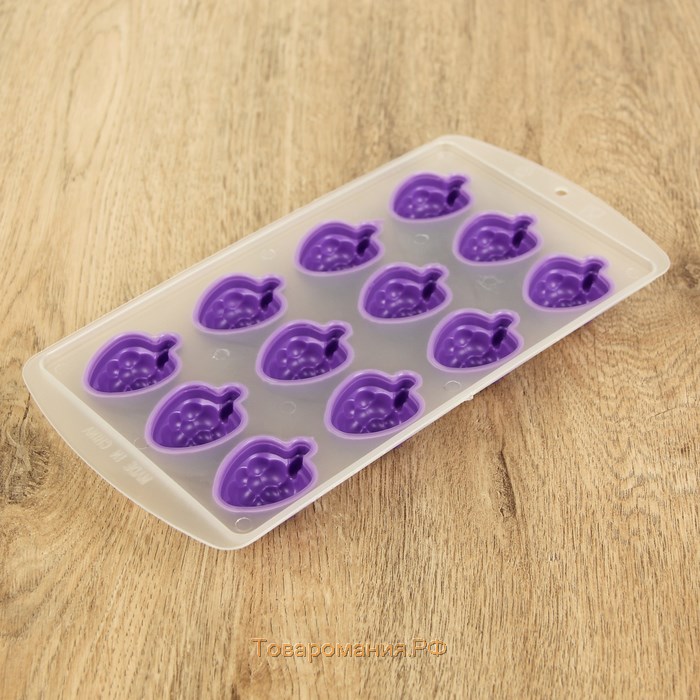 Форма для льда и шоколада «Ежевика», 12 ячеек, цвет МИКС