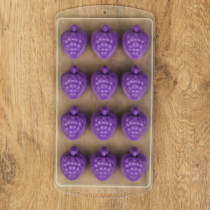 Форма для льда и шоколада «Ежевика», 12 ячеек, цвет МИКС