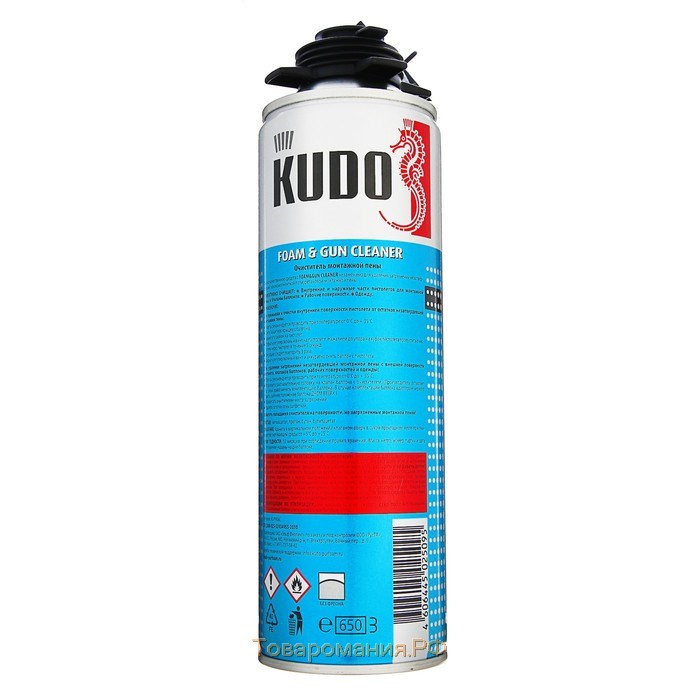 Очиститель монтажной пены Kudo KUP-Н-06C Home Foam & Gun Cleaner, 650 мл, 400 г