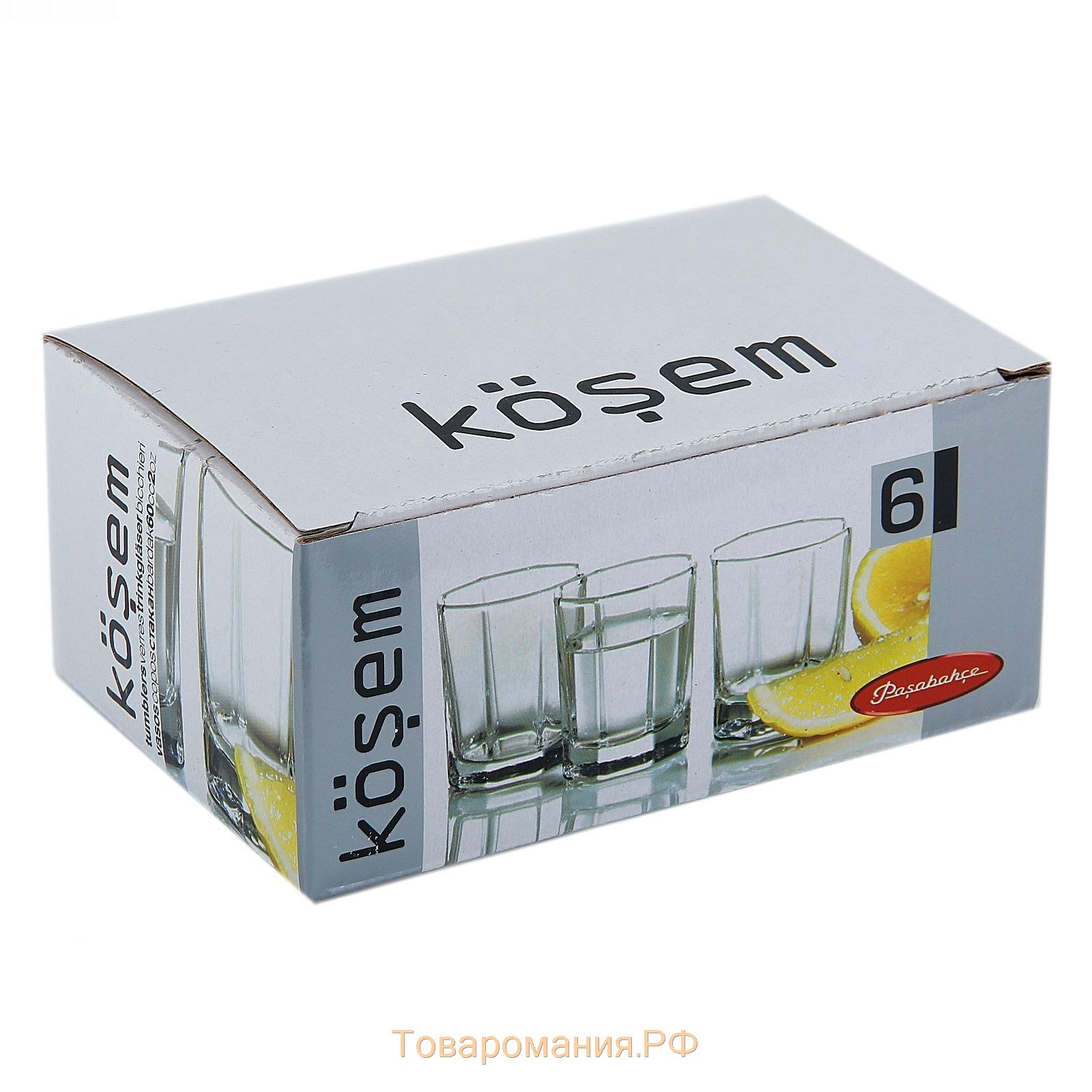 Набор стеклянных стопок для водки Kosem, 60 мл, 6 шт