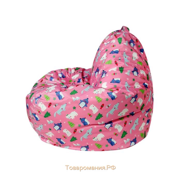 Кресло-мешок Малыш d70/h80 цв Zoopark pink (нейлон розовый) (1)