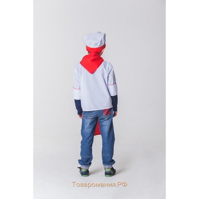 Детский карнавальный костюм «Повар», колпак, куртка, фартук, косынка, 4-6 лет, рост 110-122 см