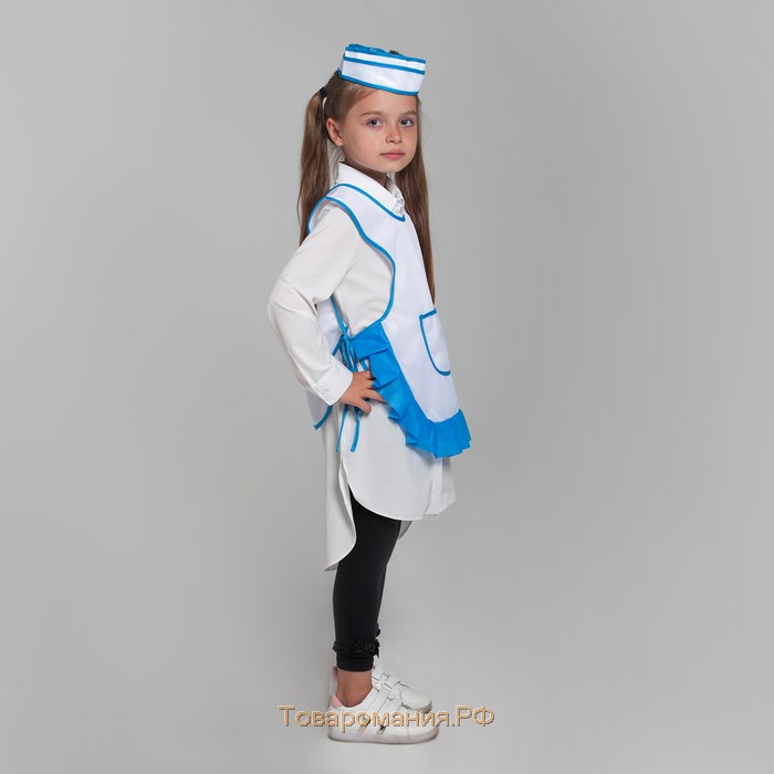 Детский карнавальный костюм «Девочка-продавец», пилотка, фартук, 4-6 лет, рост 110-122 см