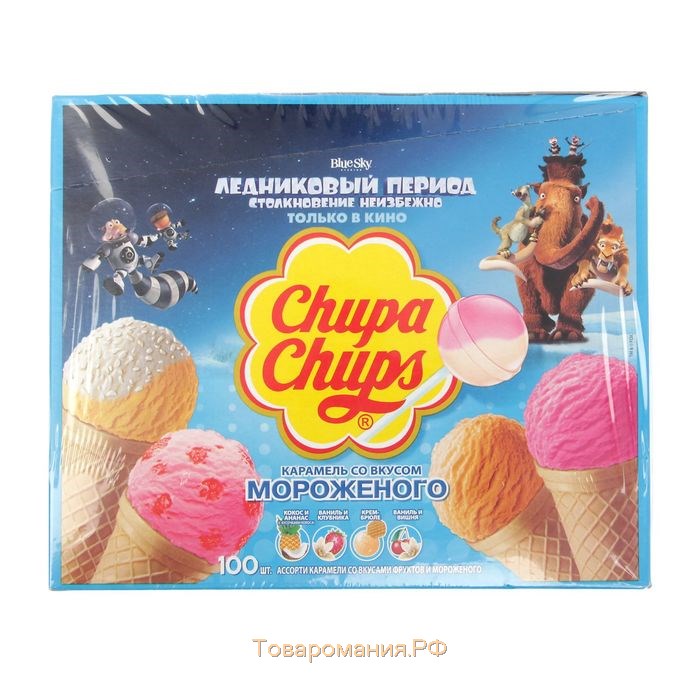 Карамель Сhupa-Сhups со вкусом мороженого, 12 г