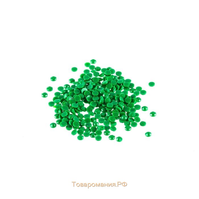 Стразы для алмазной вышивки, 10 гр, не клеевые, круглые d=2,5мм 910 Emerald Green Med DK