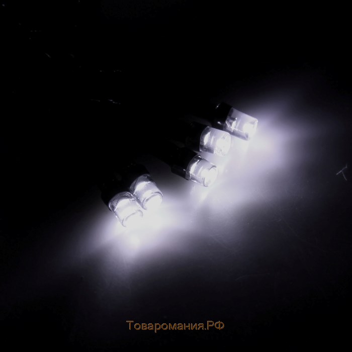 Гирлянда «Бахрома» 3 × 0.6 м, IP44, УМС, тёмная нить, 160 LED, свечение белое, 220 В