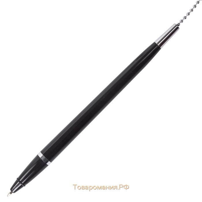 Ручка на подставке "СТЕНД-ПЕН БЛЭК 1", на цепочке, с клейкой основой, чернила синие