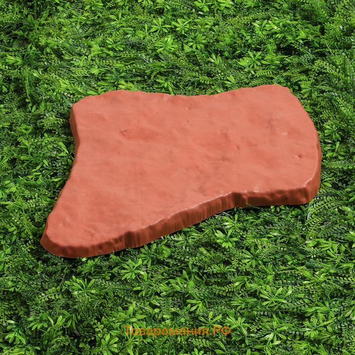 Модульное покрытие, 55 × 42 см, пластик, терракотовый, «Камень № 1», 1 шт