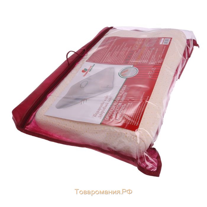Подушка ортопедическая НТ-ПС-05 "Антихрап", для взрослых, с эффектом памяти и выемкой под плечо, 54x32 см, валики 11/6 см