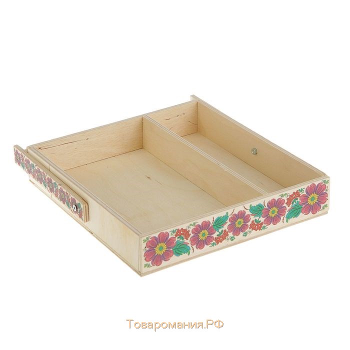 Ящик с ручкой для цветов и макаронов "Розы",с ручкой,  25х23х4,5см