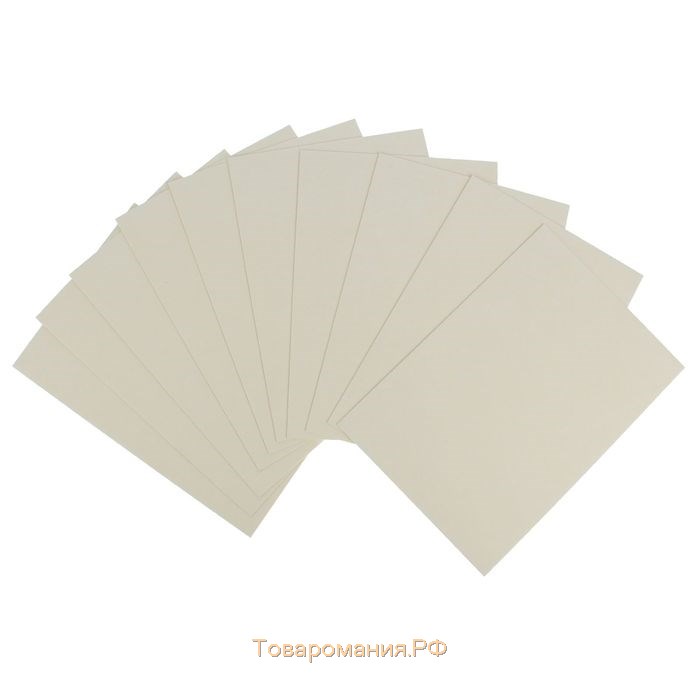 Набор пивного картона для творчества (10 листов) 21х30 см, толщина 1,2-1,5 мм(белый)