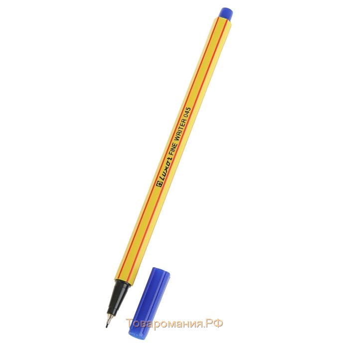 Ручка капиллярная Luxor Fine Writer, узел 0.8 мм, чернила синие