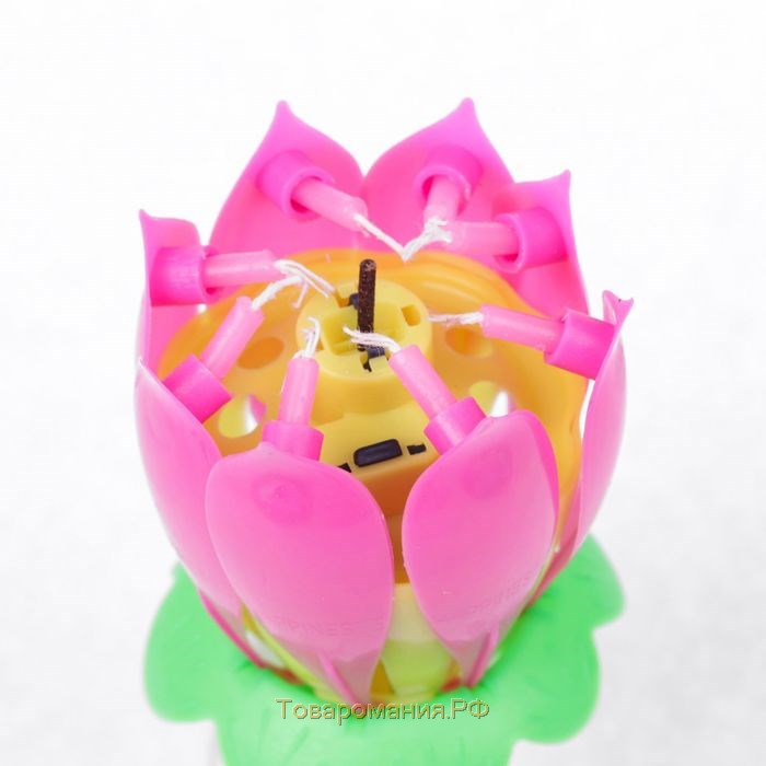Свеча музыкальный цветок, Минни Маус, 12.5 х 5.7 см