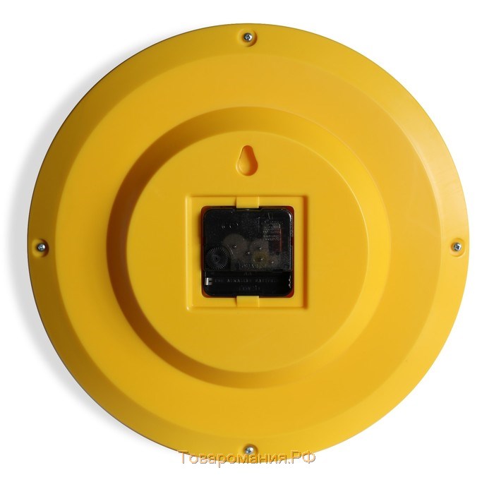 Часы настенные "Фрукты", жёлтый обод, 28х28 см