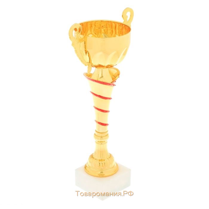 Кубок 140C, наградная фигура, золото, подставка камень, 27 × 12,5 × 6 см