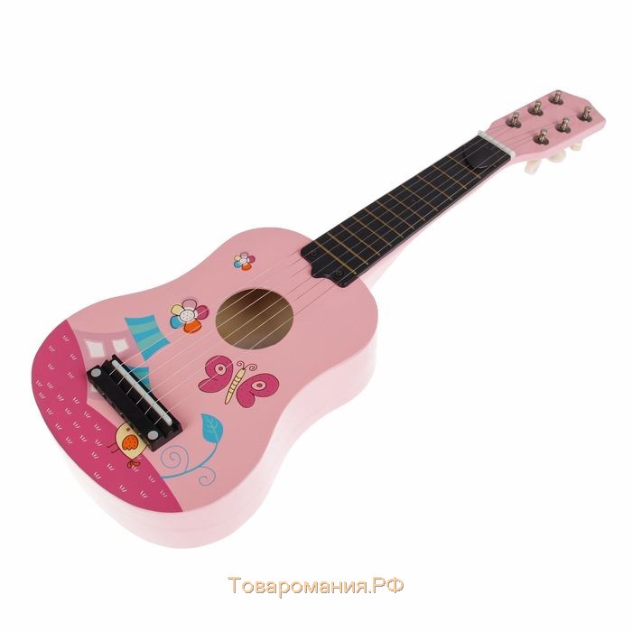 Игрушка музыкальная «Гитара», 54 см, розовая