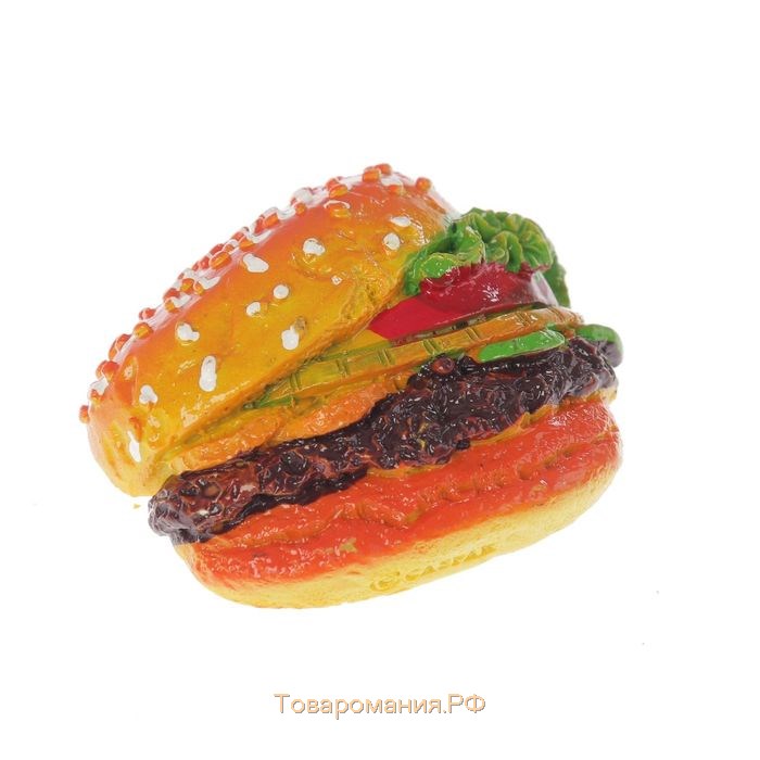 Магнит полистоун "Гамбургер" МИКС 5,3х5,5 см