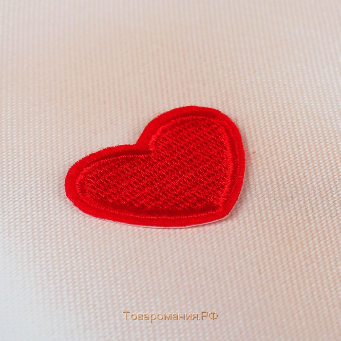 Термоаппликация «Сердце», 3 × 3 см, цвет красный